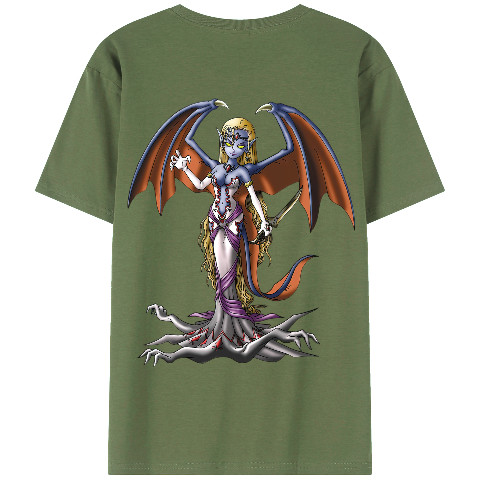 （画像用） ドラゴンクエスト Doragon Kuesuto Dragon Quest 綿100％ メンズ半袖Tシャツ（バックプリント） 通気性